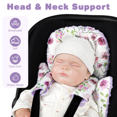 GFU soft head and body support with purple flowers provides secure settling