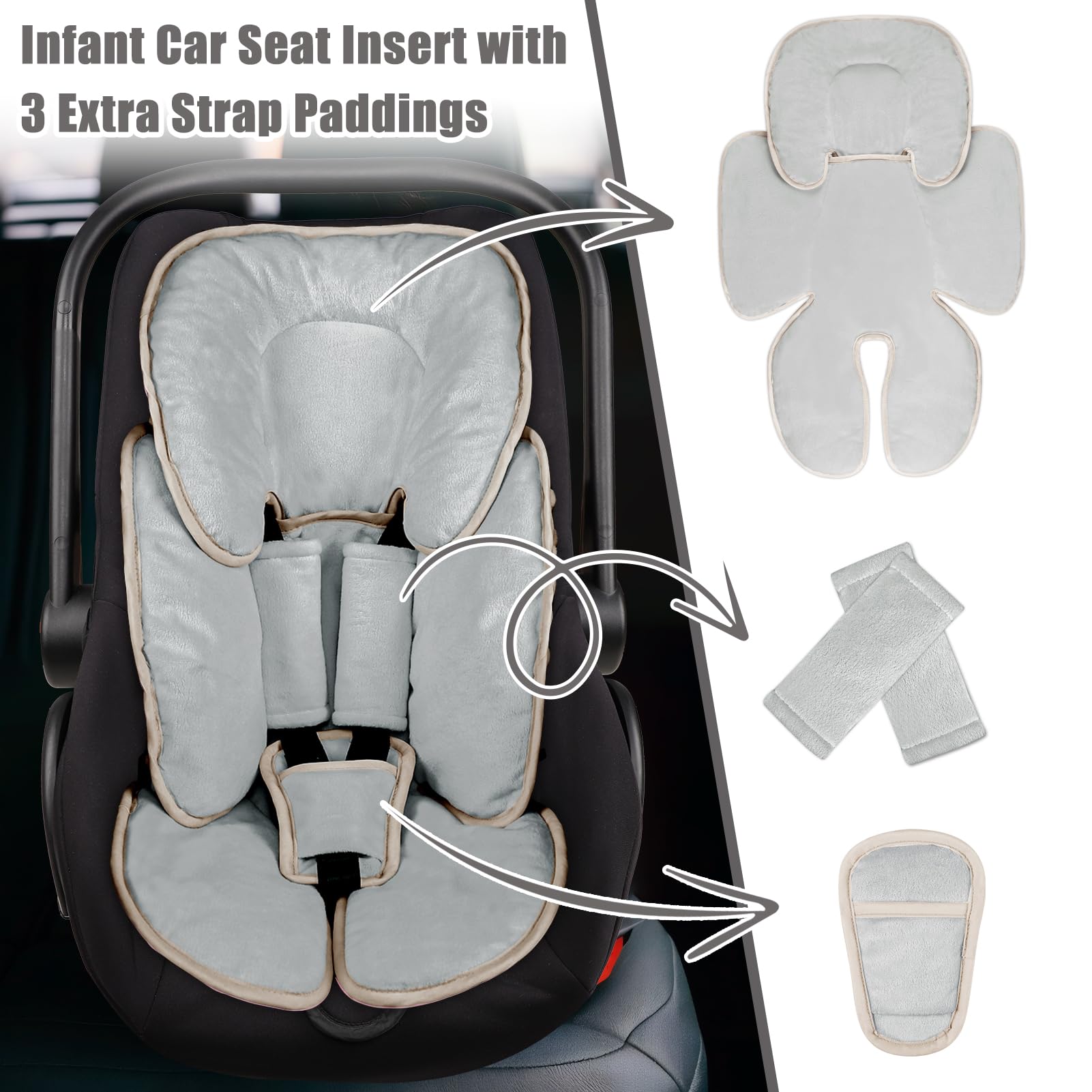 GFU soft stroller cushion enhances comfort in pushchairs and bouncers