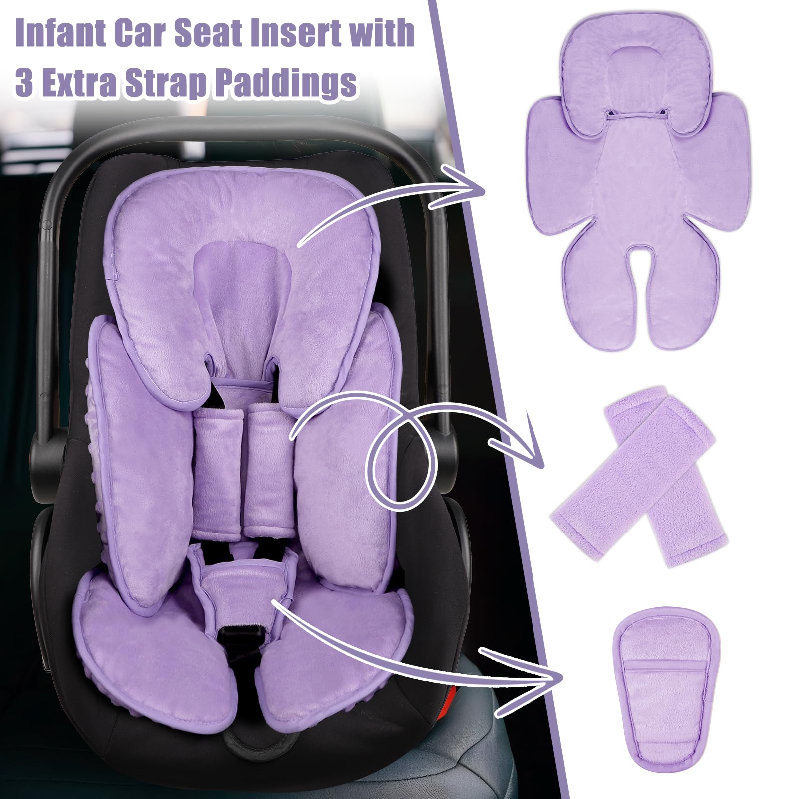 GFU soft stroller cushion insert for car seats and swings.