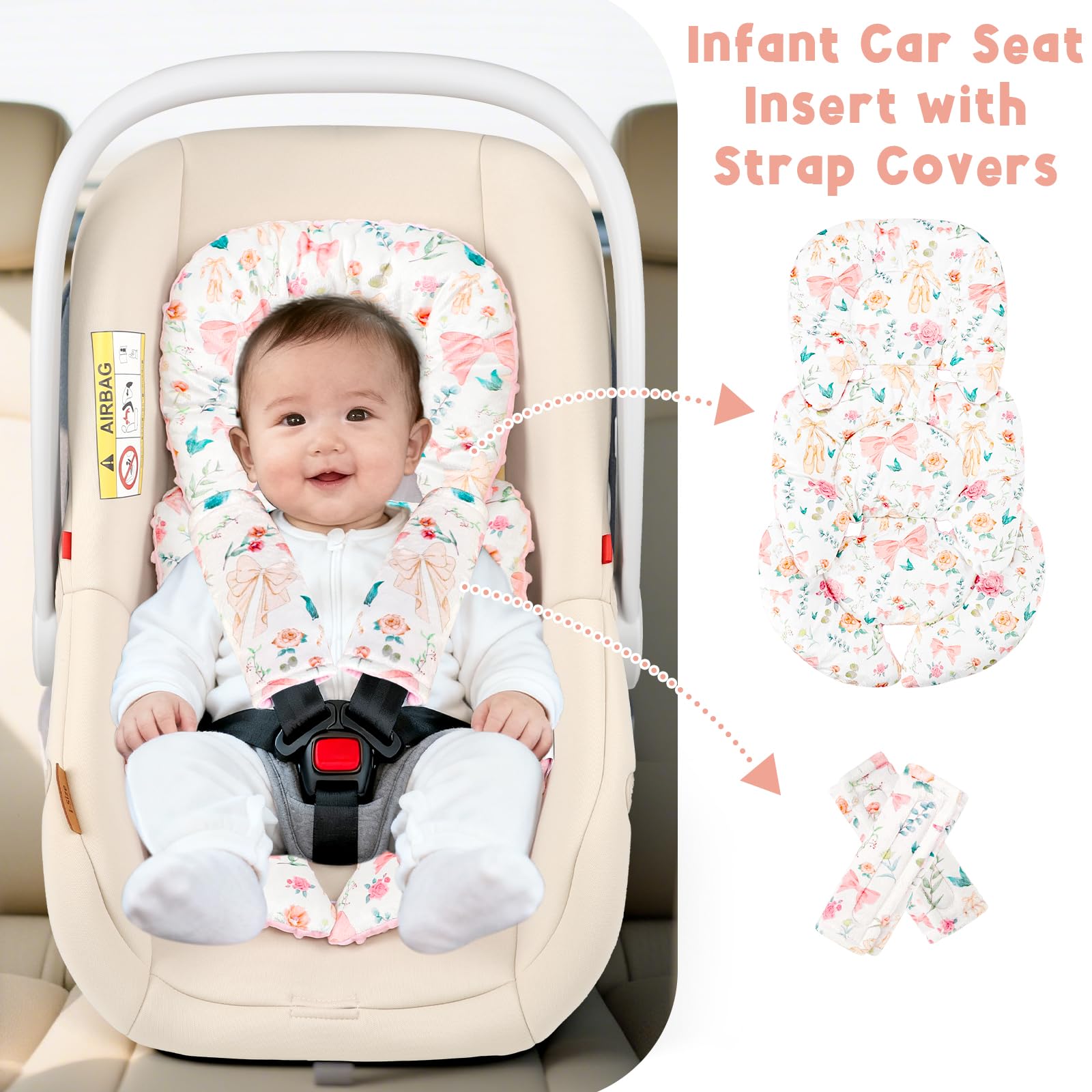 GFU soft stroller cushion versatile for pram, swing, or high chair.