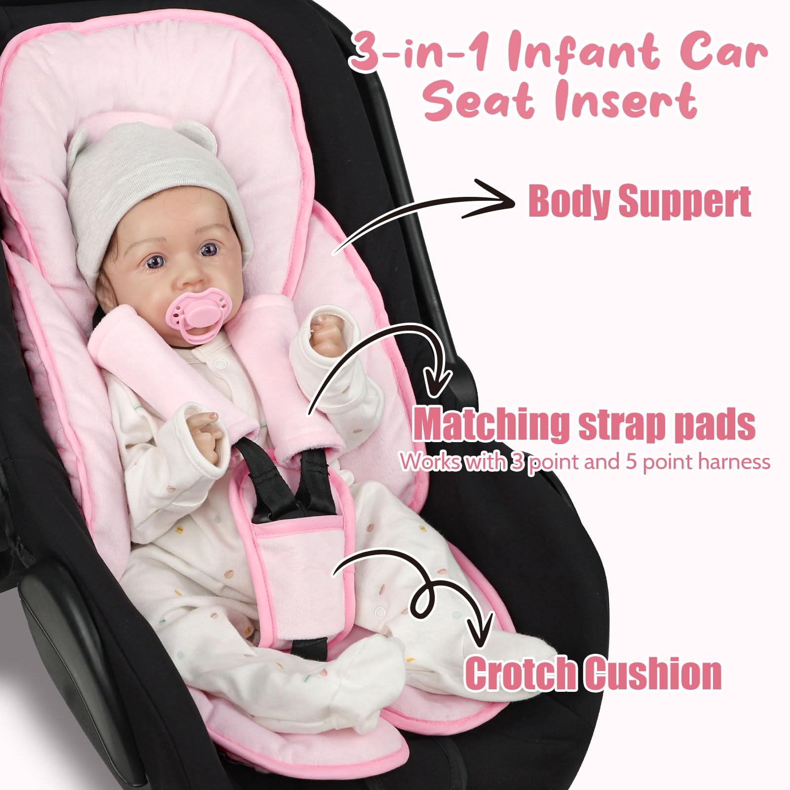 GFU strap covers protect shoulders from harness chafing while seated