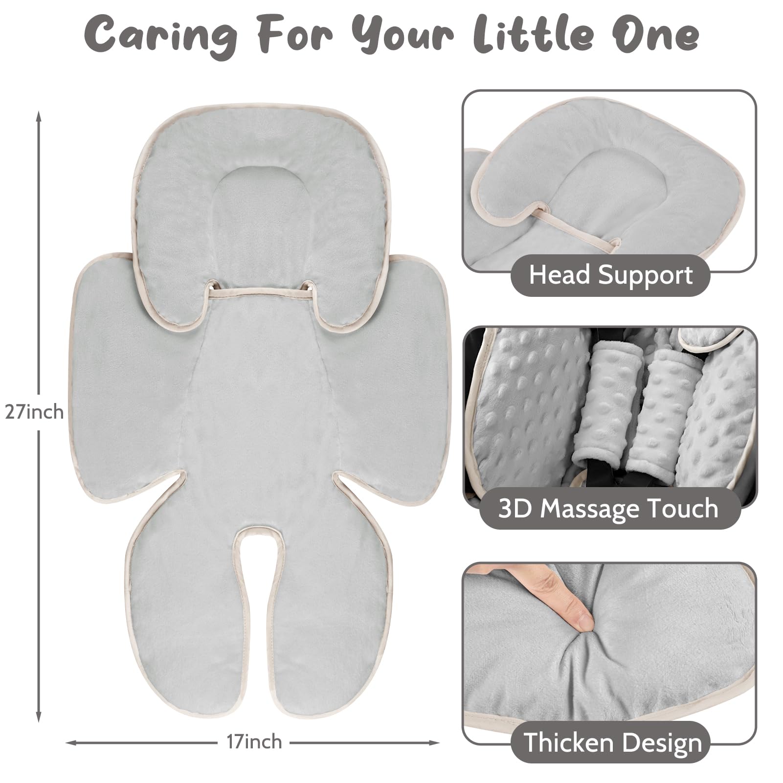 GFU strap covers protect shoulders during car rides and playtime