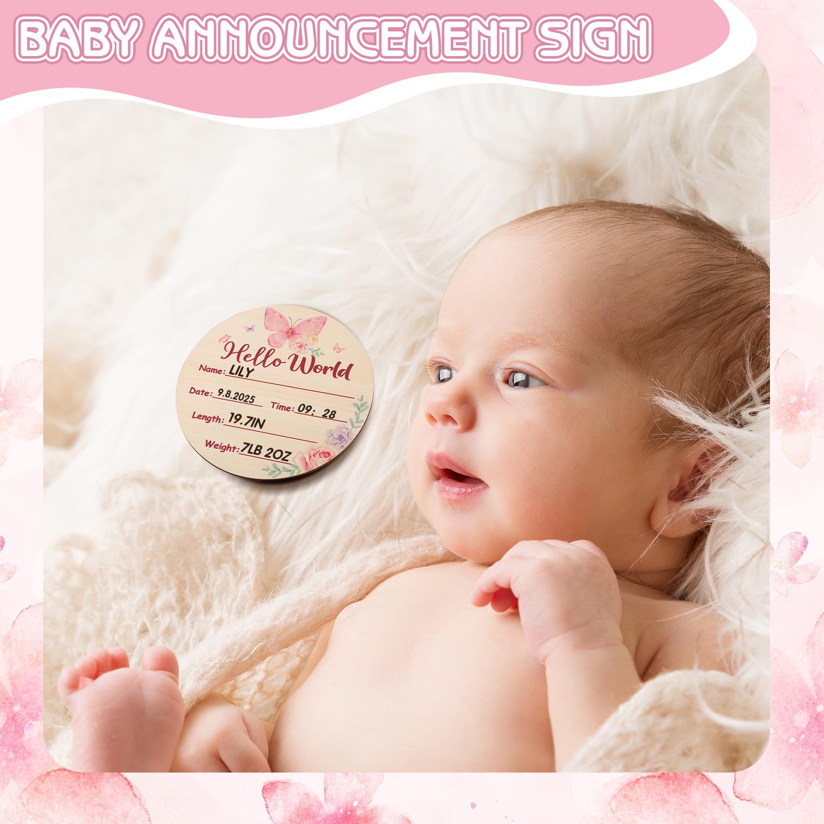 GGSTDDUP pink bow headband adds cute nursery flair