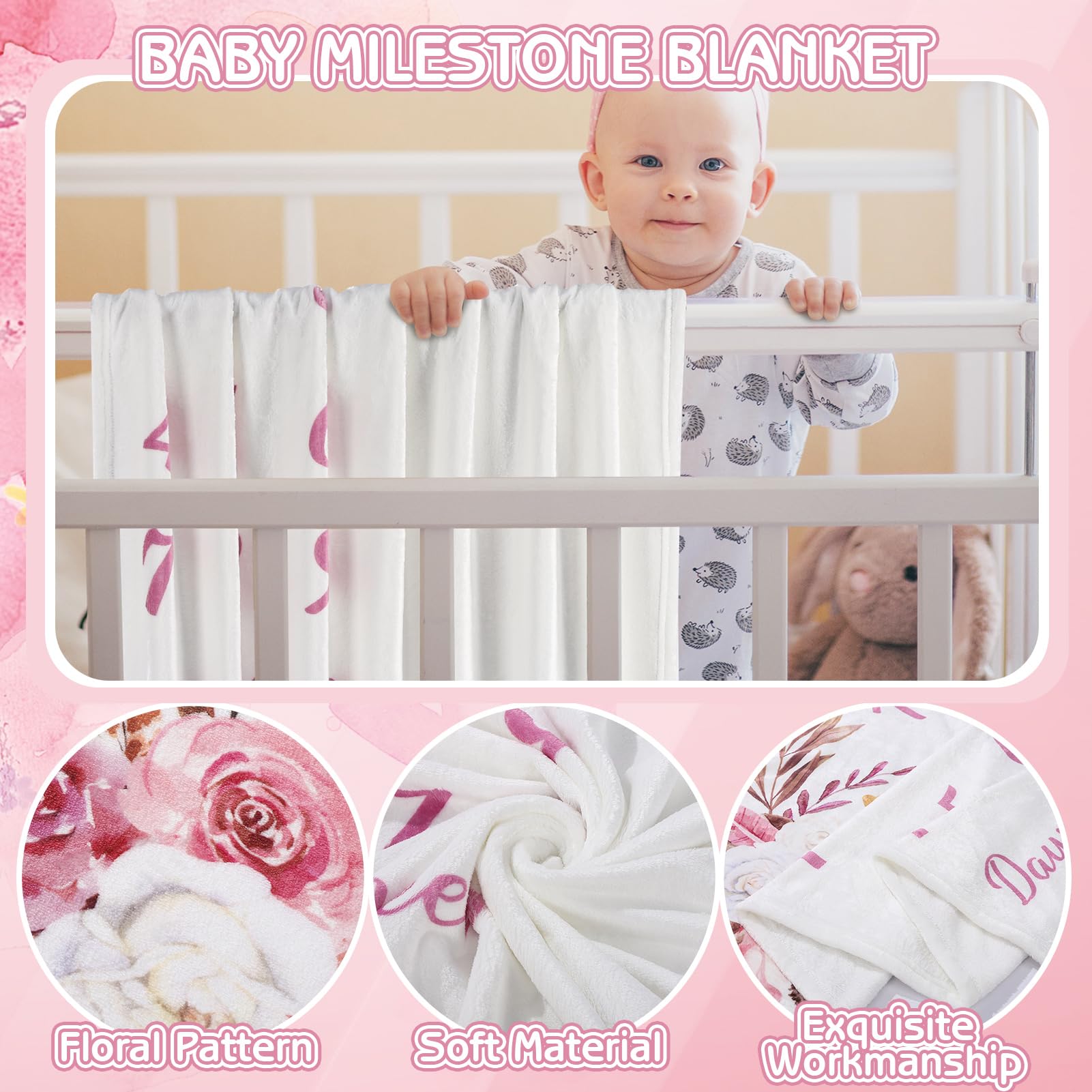 GGSTDDUP pink headband for adorable milestone shoots