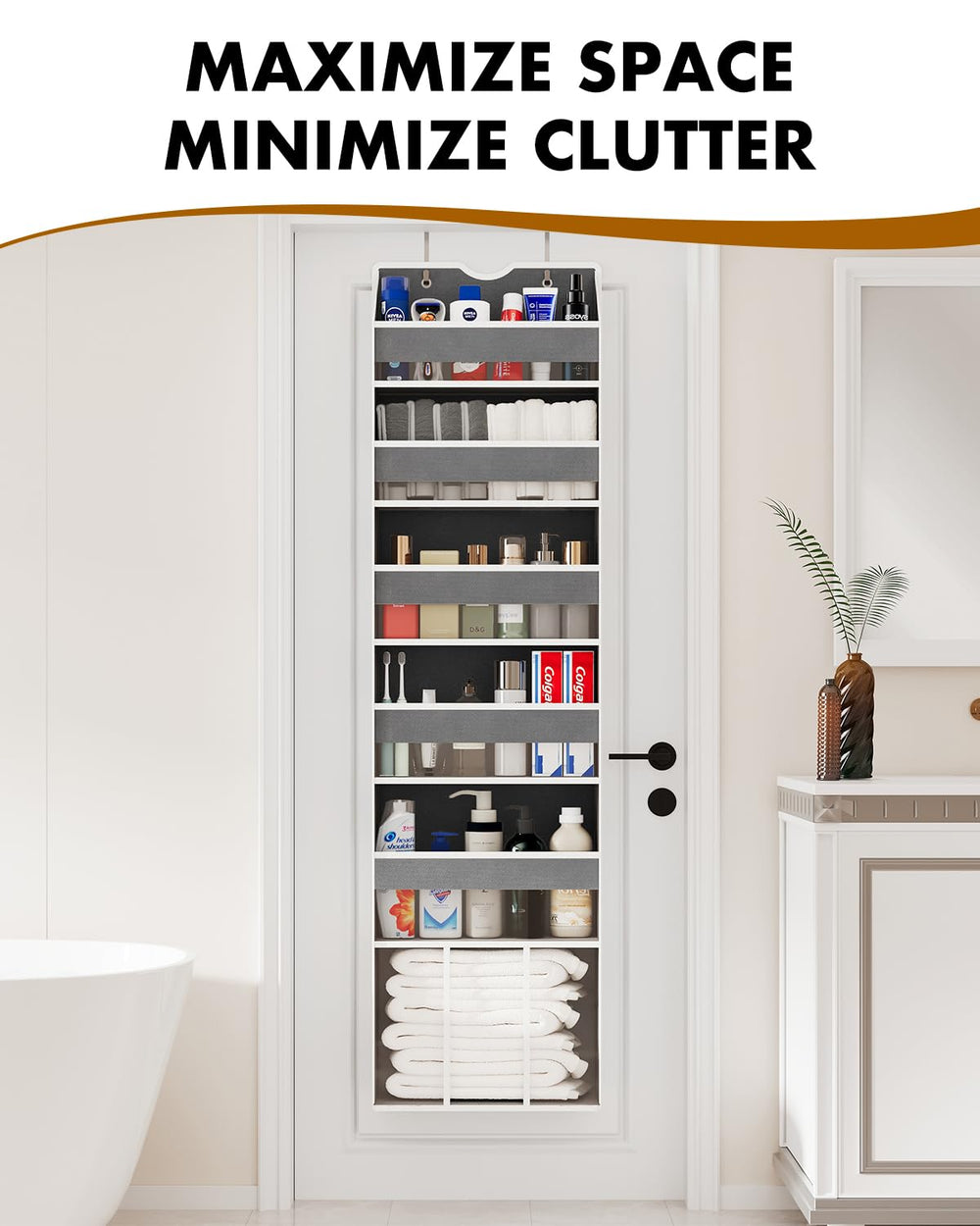 GGUO foldable door storage uses moisture-resistant fabric for versatile space-saving.