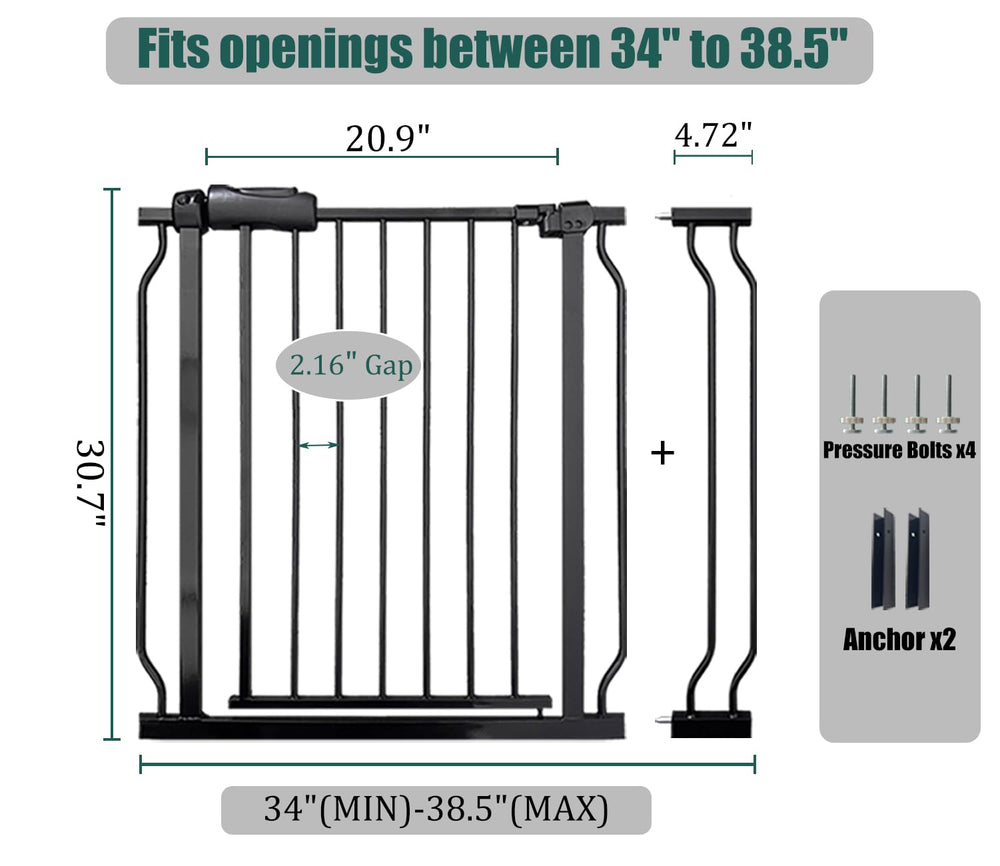 Ghthes Felle extension kit included expands opening width for growing spaces
