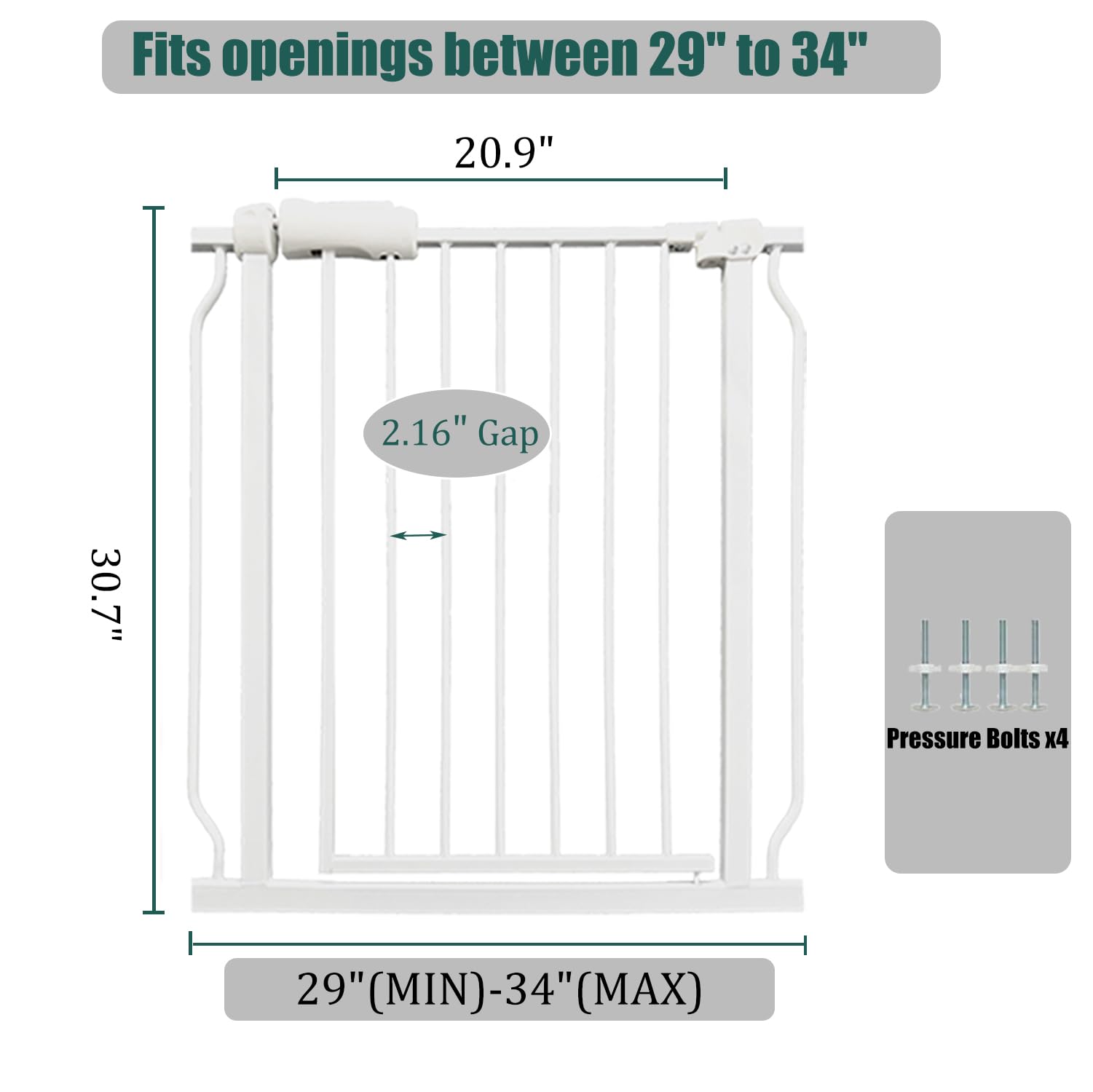Ghthes Felle walk‑through gate in hallway enables smooth one‑hand passage.
