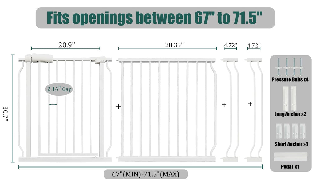 Ghthes Felle pressure-mounted gate shows easy no-drill setup for safe room boundaries.