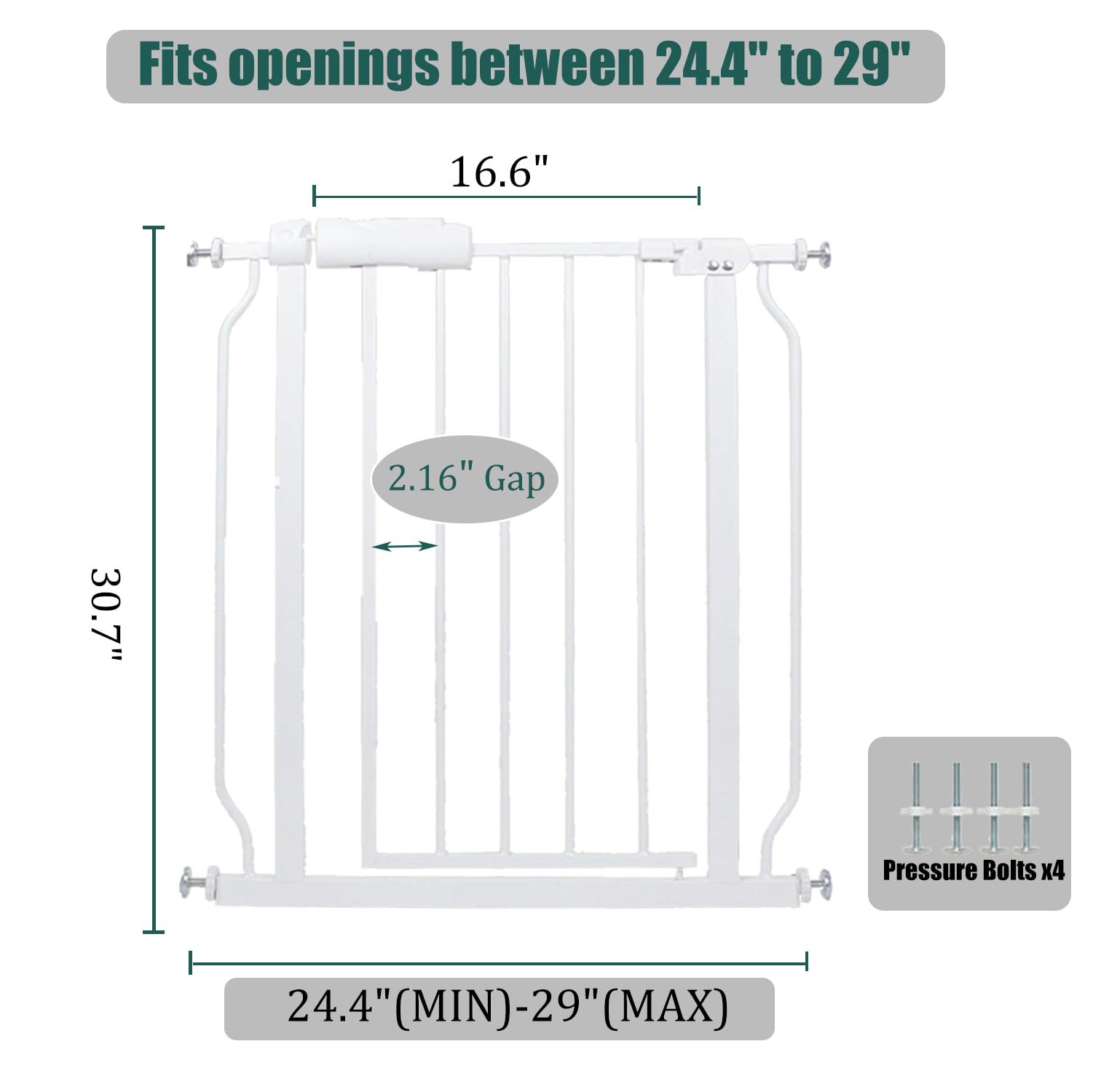 Ghthes Felle pressure-mounted gate demonstrates drill-free, wall-friendly installation.