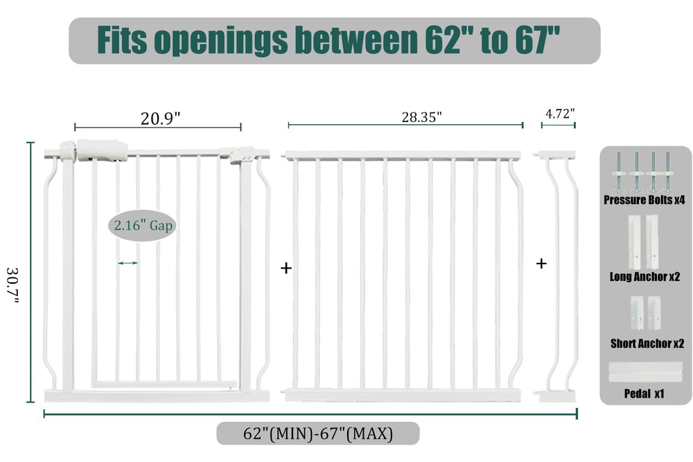 Ghthes Felle walk-through gate handle for easy one-handed opening by adults