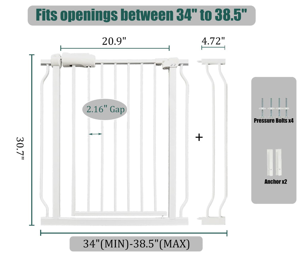 Ghthes Felle gate demonstrates pressure-mounted installation without drilling.