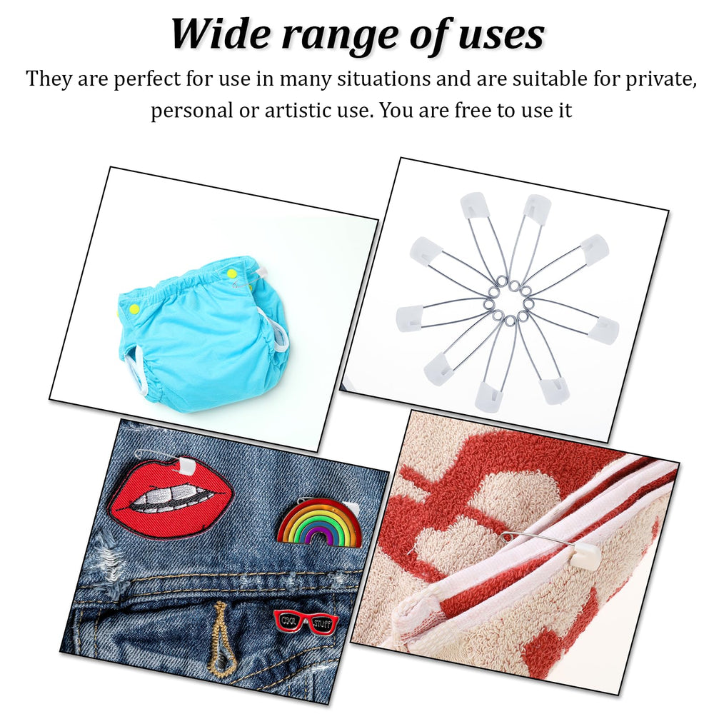 Giantree safety pins packaging and assembly photo emphasizes value pack convenience for busy parents.
