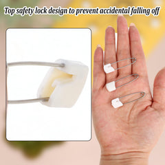 Giantree safety pins plastic locking head image shows secure, kid-safe design for diapering.