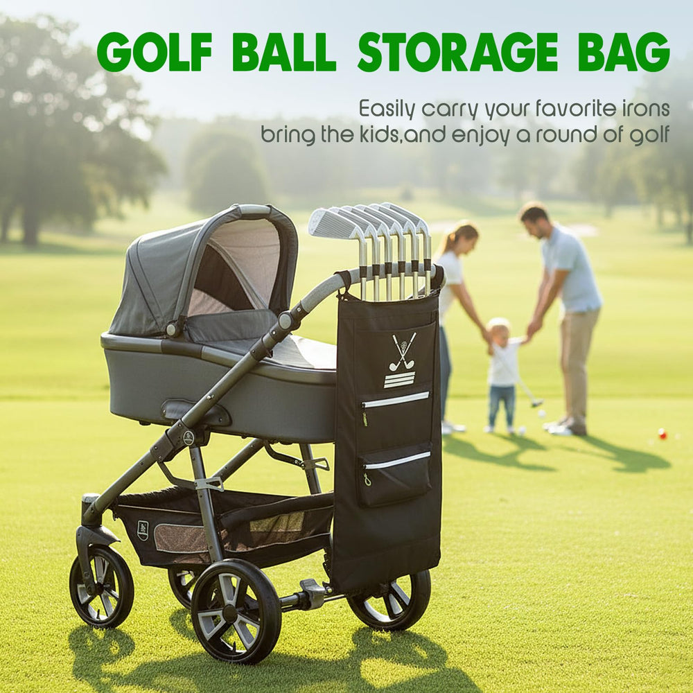 GIASSVIO stroller golf caddie with club-slots demonstrates anti-rattle organization on the go.