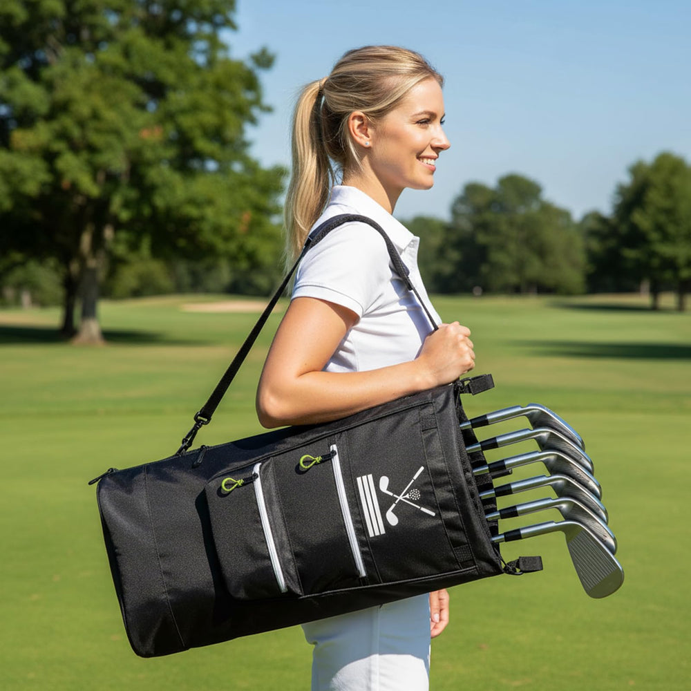 GIASSVIO travel storage pouch keeps the caddy neatly stowed when not in use.