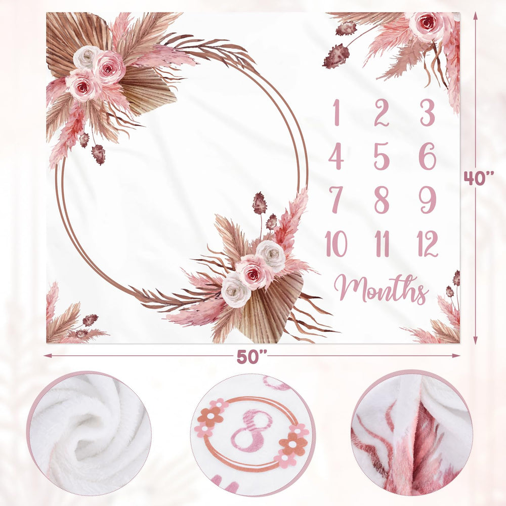 Gicoherero baby on blanket photo setup perfect for monthly growth comparisons
