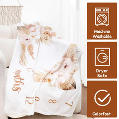 Gicoherero Boho baby blanket in neutral tones elevates nursery decor and photo moments