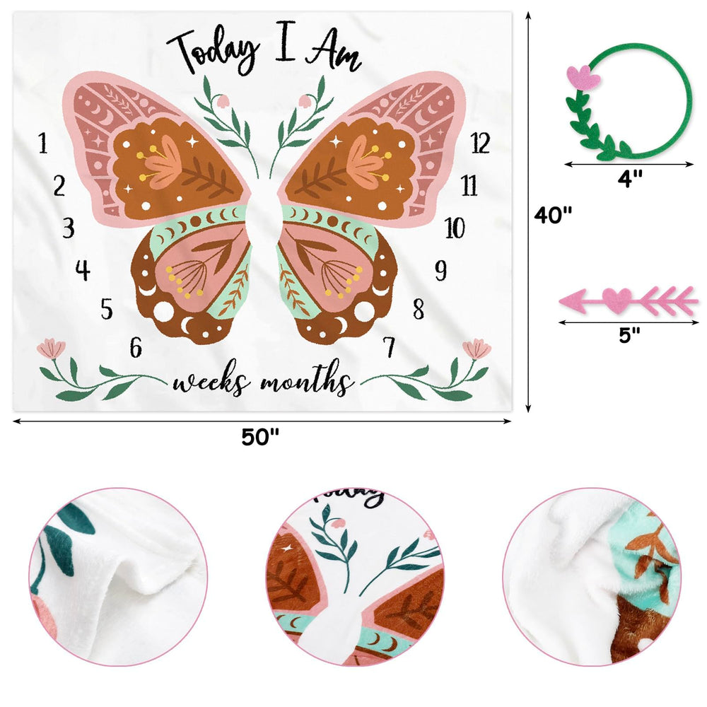 Gicoherero felt flower decor enhances nursery photo props.