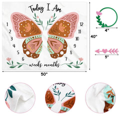 Gicoherero felt flower decor enhances nursery photo props.