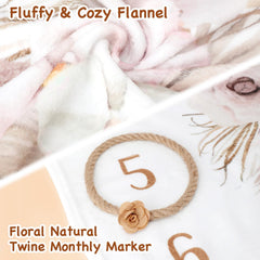Gicoherero floral twine marker captures monthly milestones with style