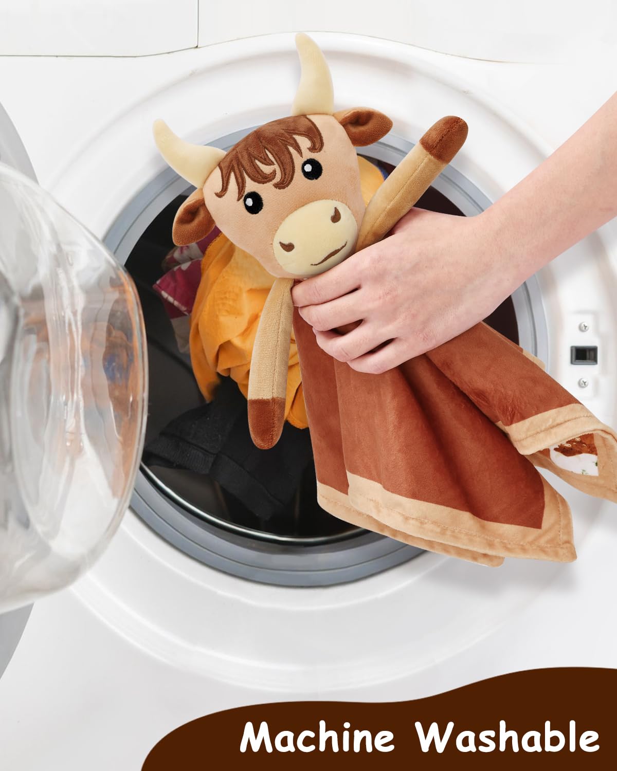 Gicoherero Highland Cow blanket gift-ready design makes a thoughtful newborn present