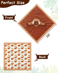 Gicoherero Highland Cow blanket underside farm-scene for bedtime storytelling