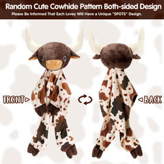 Gicoherero Longhorn cow hide print closeup highlighting unique gift appeal.