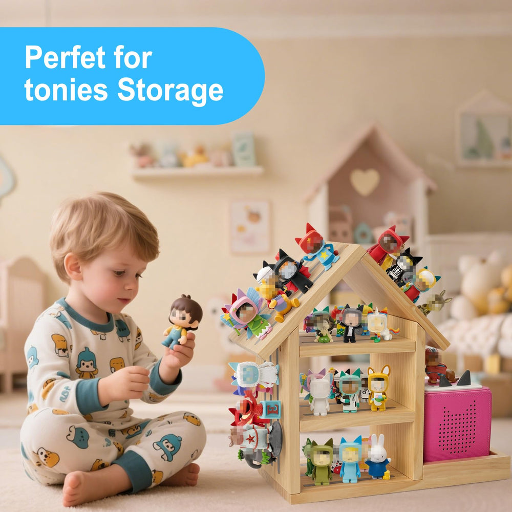 Gieanoo TonieBox shelf with rounded corners for kid safety.