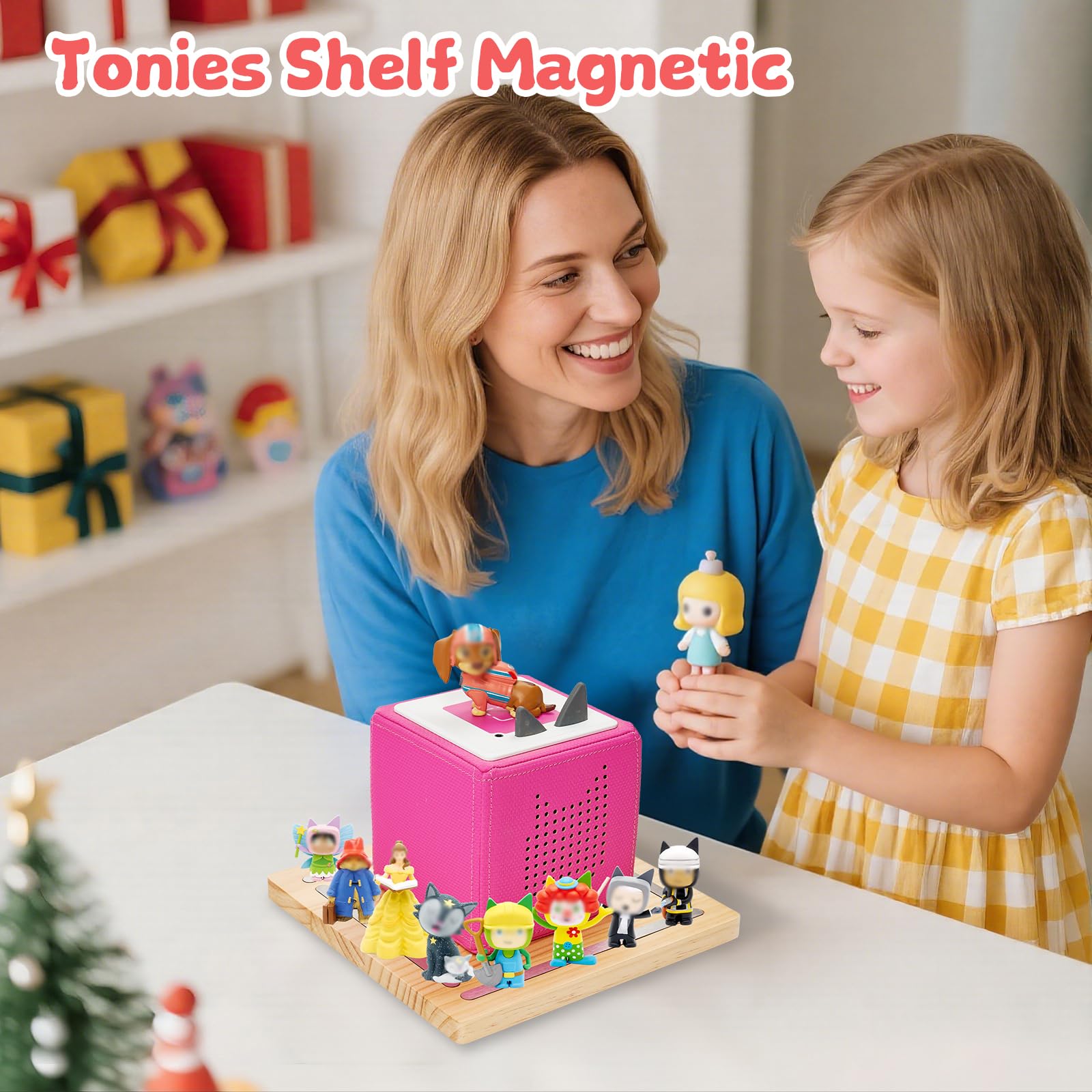 Gieanoo Tonies shelf desk view demonstrates compact, space-saving organization for playtime.