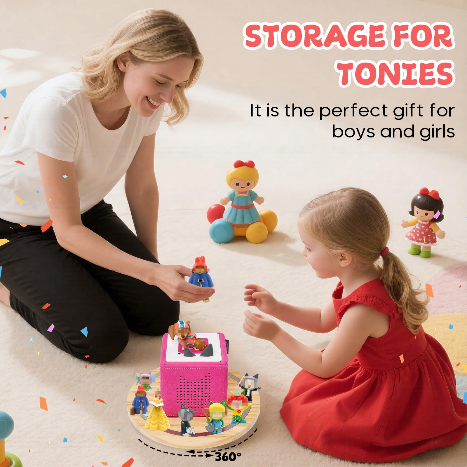 Gieanoo space-saving display keeps Tonies organized on any surface.