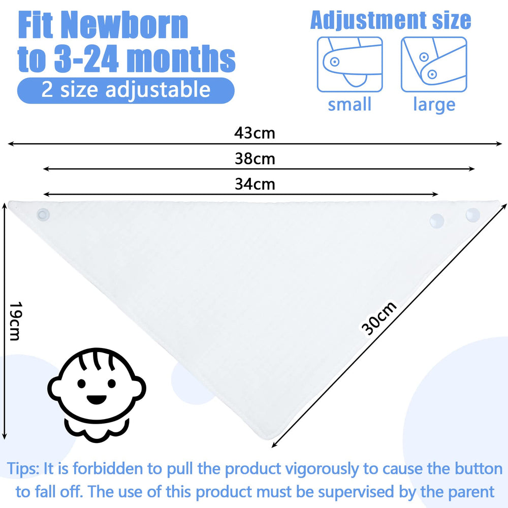 Giegxin baby bandana bibs worn by infant demonstrating unisex design