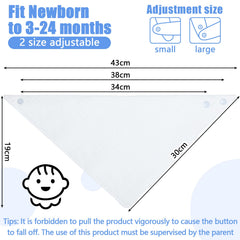 Giegxin baby bandana bibs worn by infant demonstrating unisex design