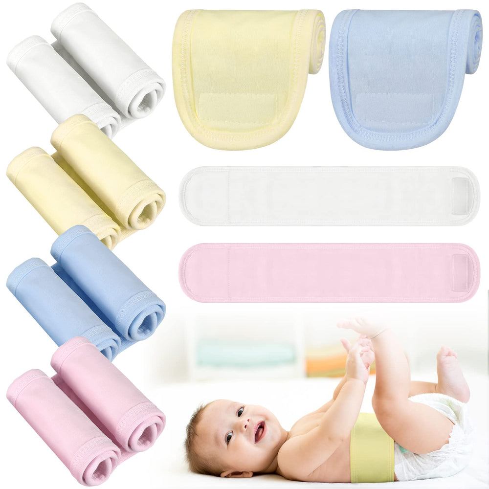 Giegxin baby belly band wrapped around a newborn's tummy for cozy warmth.