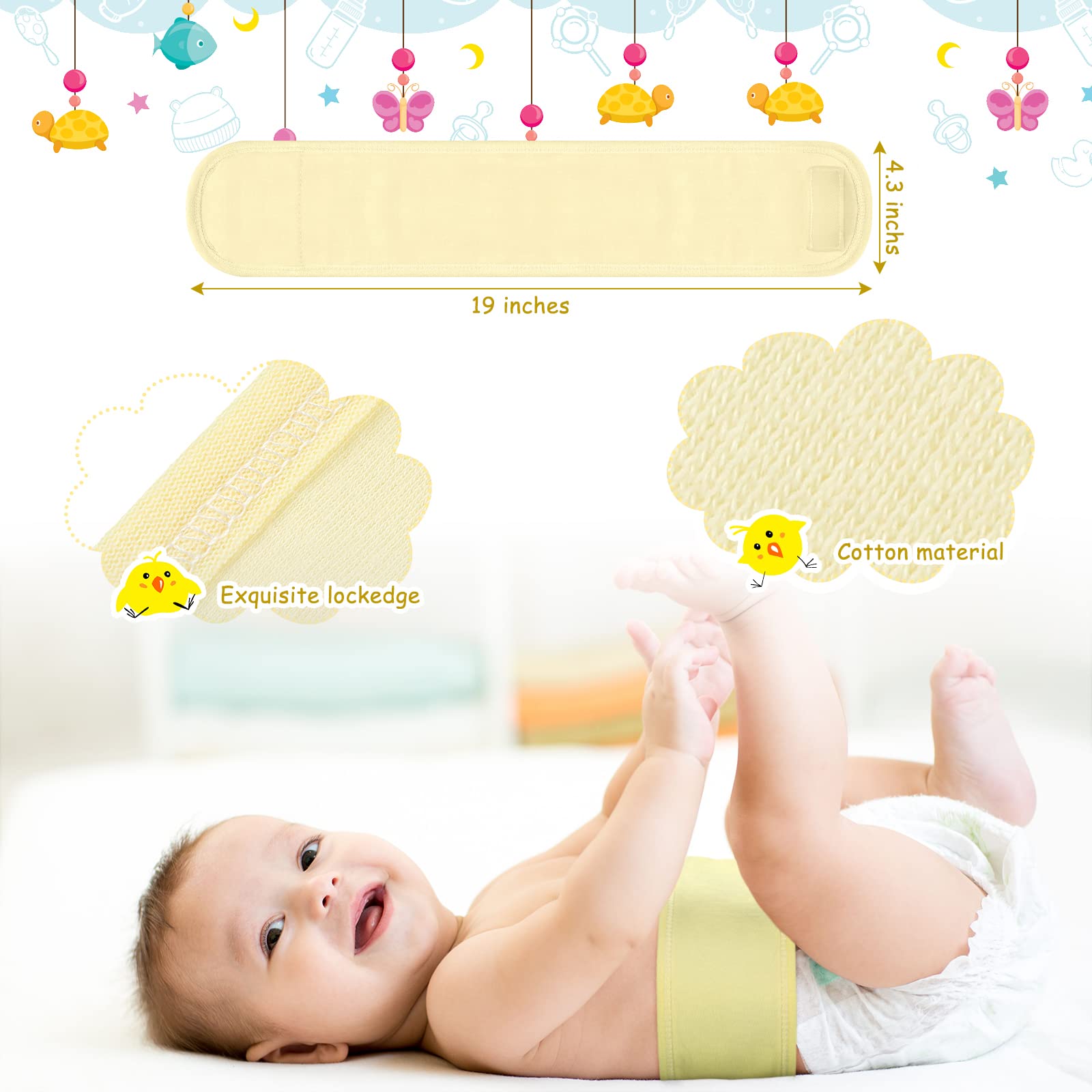 Giegxin eight-piece cotton bands arranged with four colorful styles.