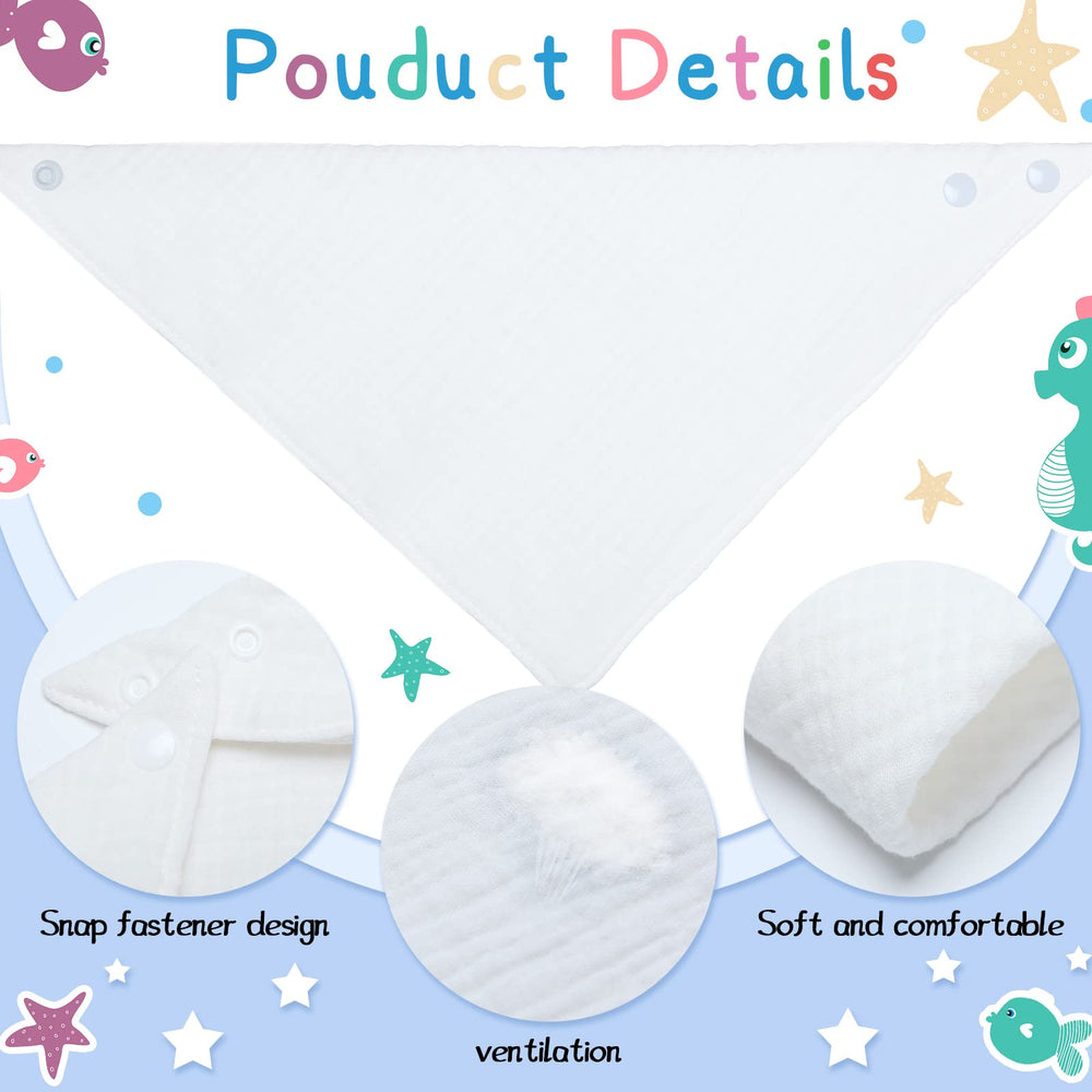 Giegxin muslin bib large 42x30cm provides full coverage during meals and drool