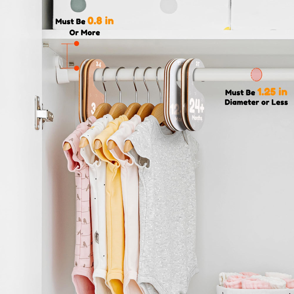 Giftacity 6-9 months dividers support steady closet organization as baby grows.