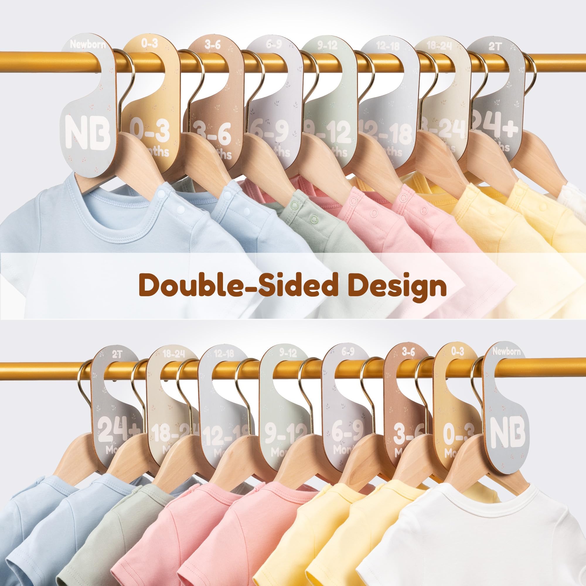 Giftacity 9-12 months dividers make wardrobe browsing effortless.