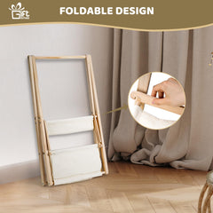 GiftAmaz baby clothes hangers on the top rod for quick outfit organization.
