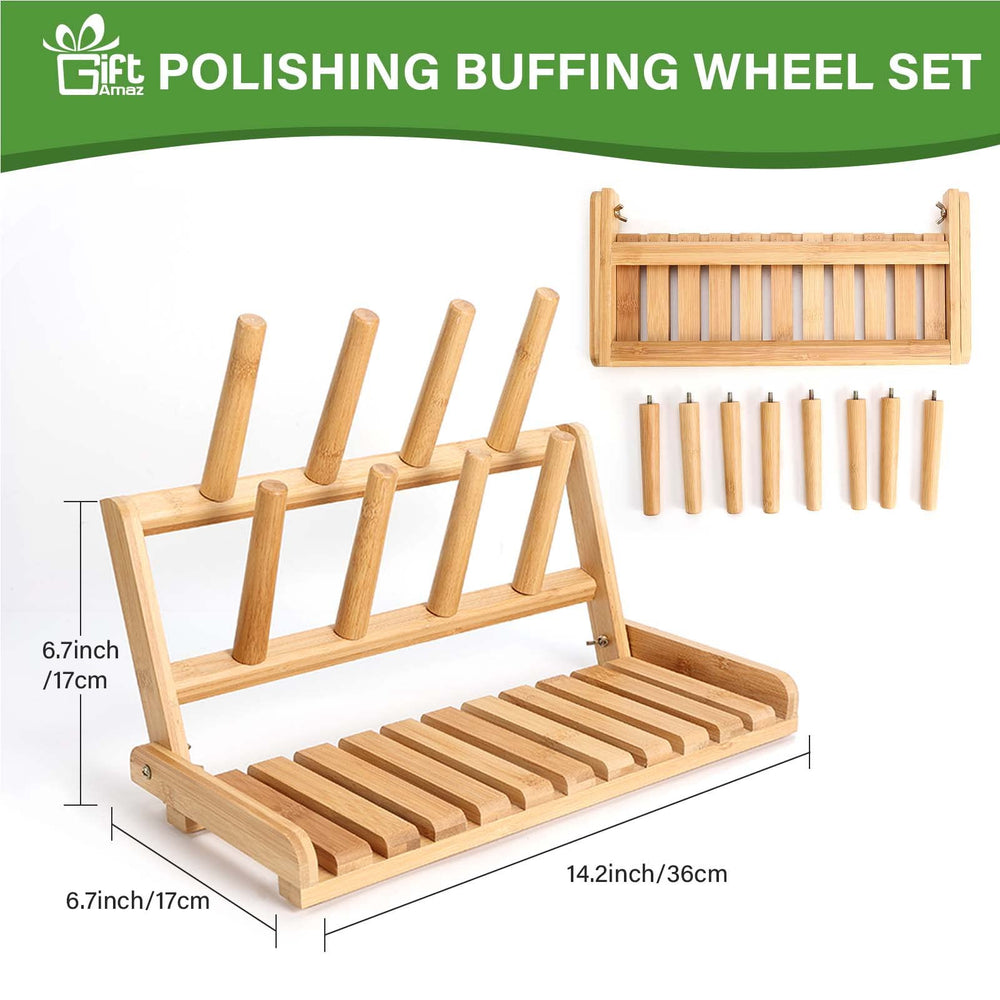 GiftAmaz bamboo bottle-drying-rack holds bottles, pacifiers, cups for organized drying.
