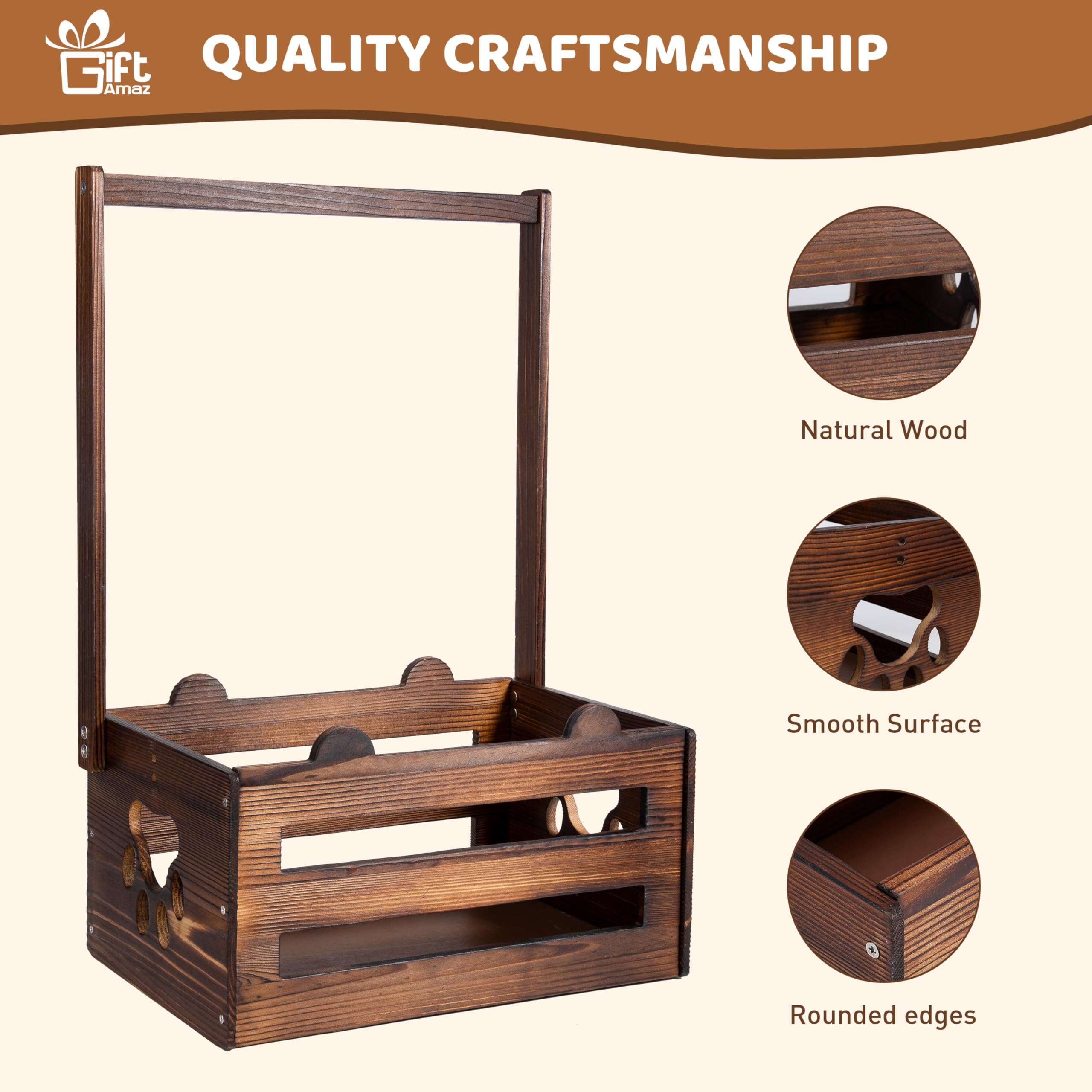 GiftAmaz nursery decor wooden crate ideal for storage, display, or gifting ideas