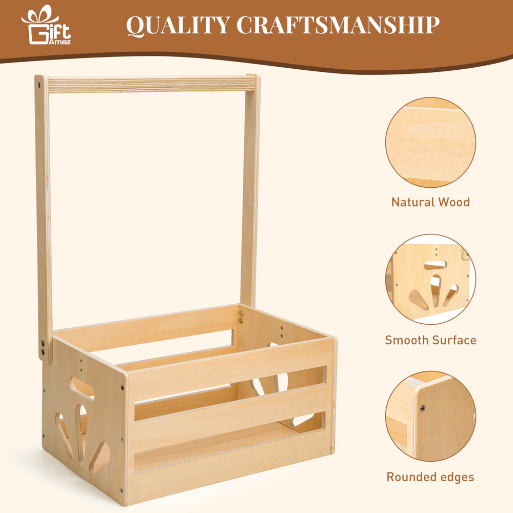 GiftAmaz wooden baby crate for gift display and home decor.