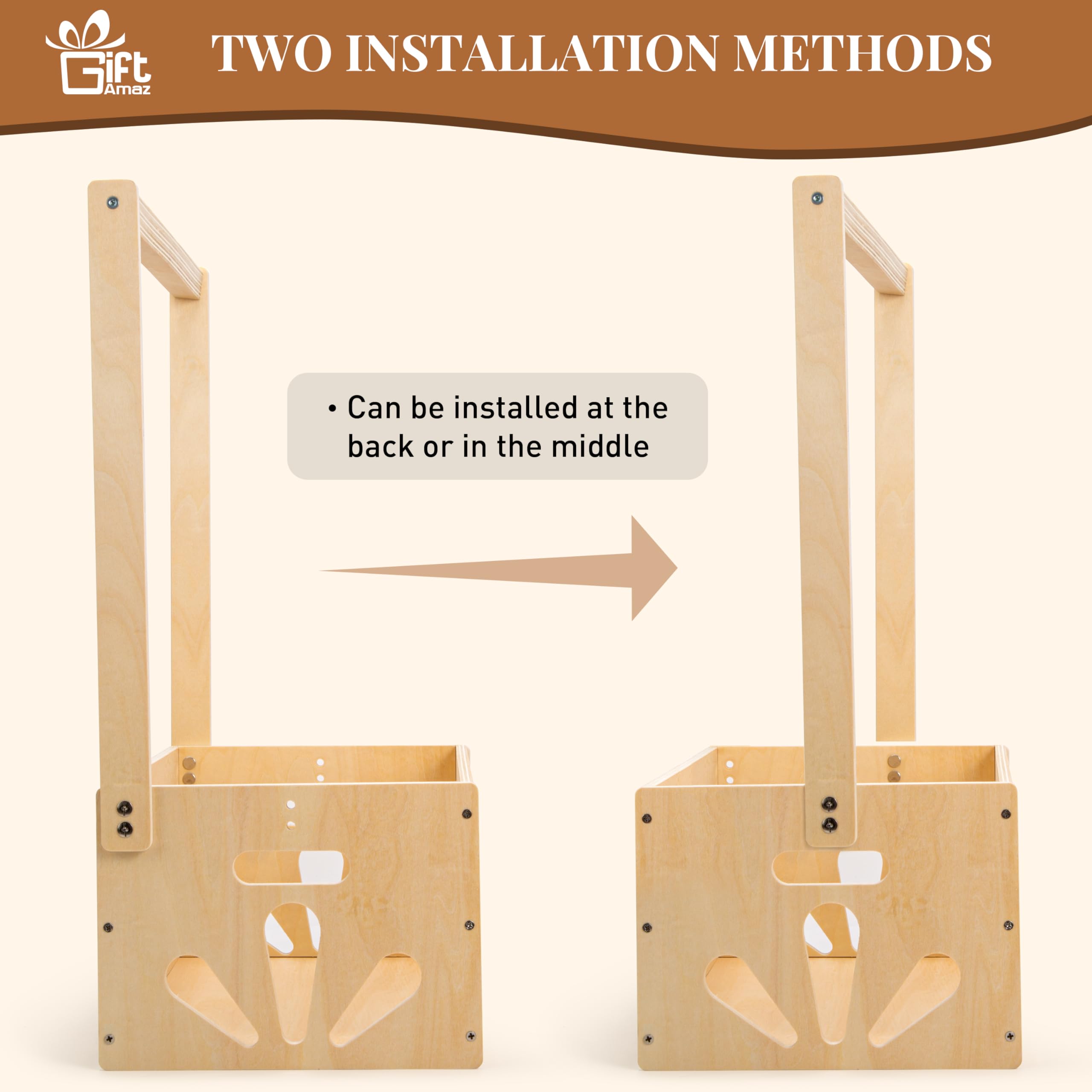 GiftAmaz wooden baby crate hollowed side panels add decorative charm.