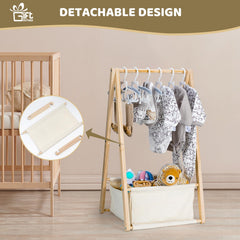 GiftAmaz wooden frame with canvas layers—durable, neutral nursery storage.