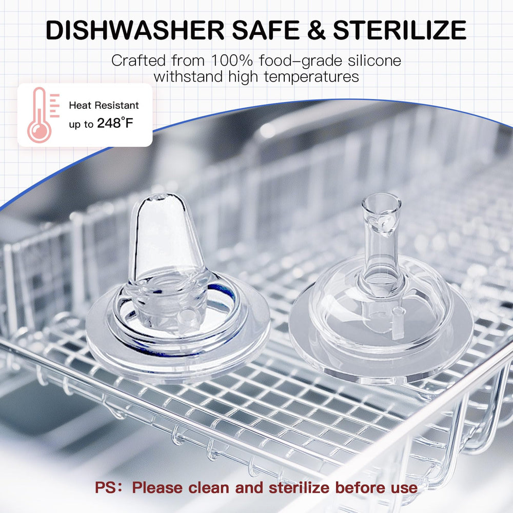 Giftophilia dishwasher-safe nipples simplify cleaning while preserving nipple integrity.