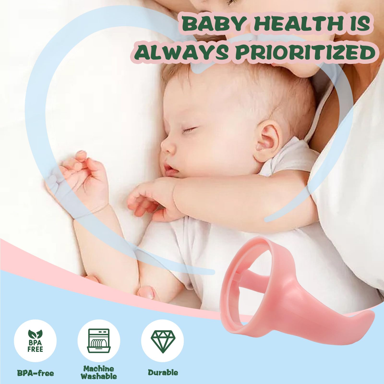Giftophilia handles install easily onto Mam bottles for quick setup