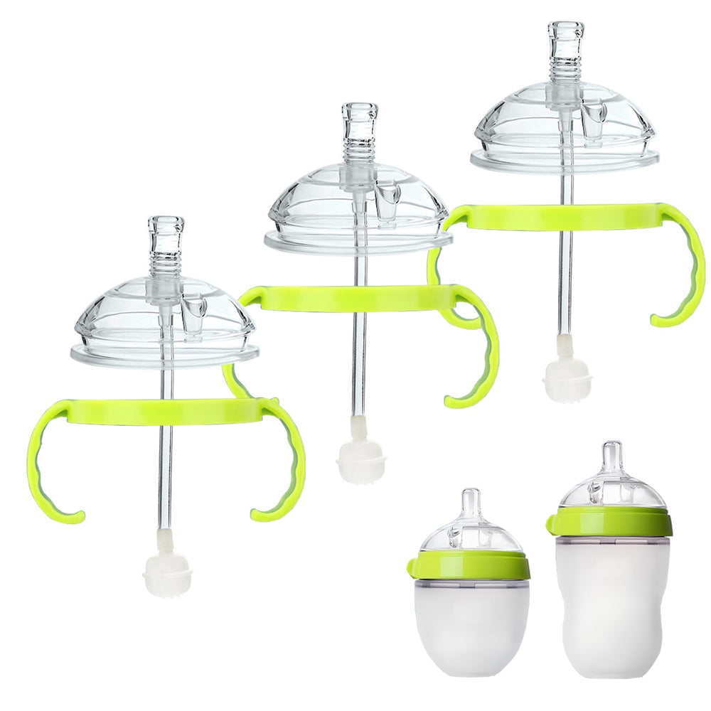 Giftophilia sippy conversion setup on Comotomo bottle for seamless transition
