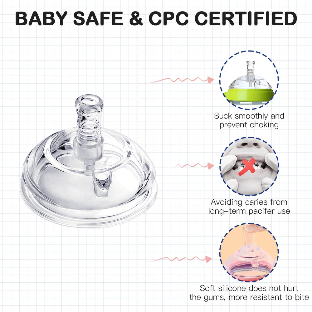 Giftophilia 100 percent silicone nipple offers soft, safe feeding