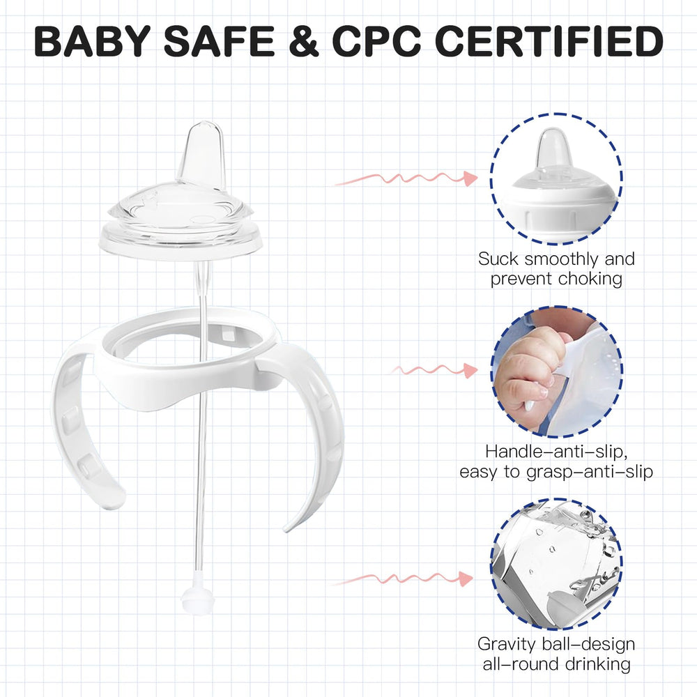 Giftophilia soft-straw-top enhances comfortable sipping for babies learning to drink.