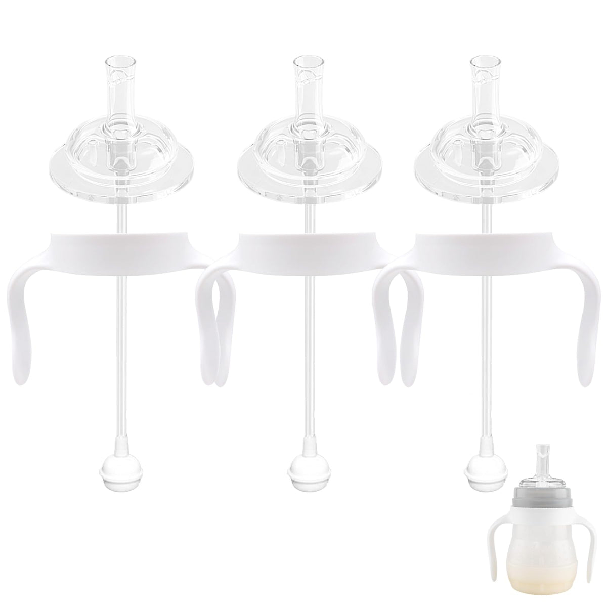Giftophilia straw sippy kit demonstrates seamless Mam bottle transition for easier feeding