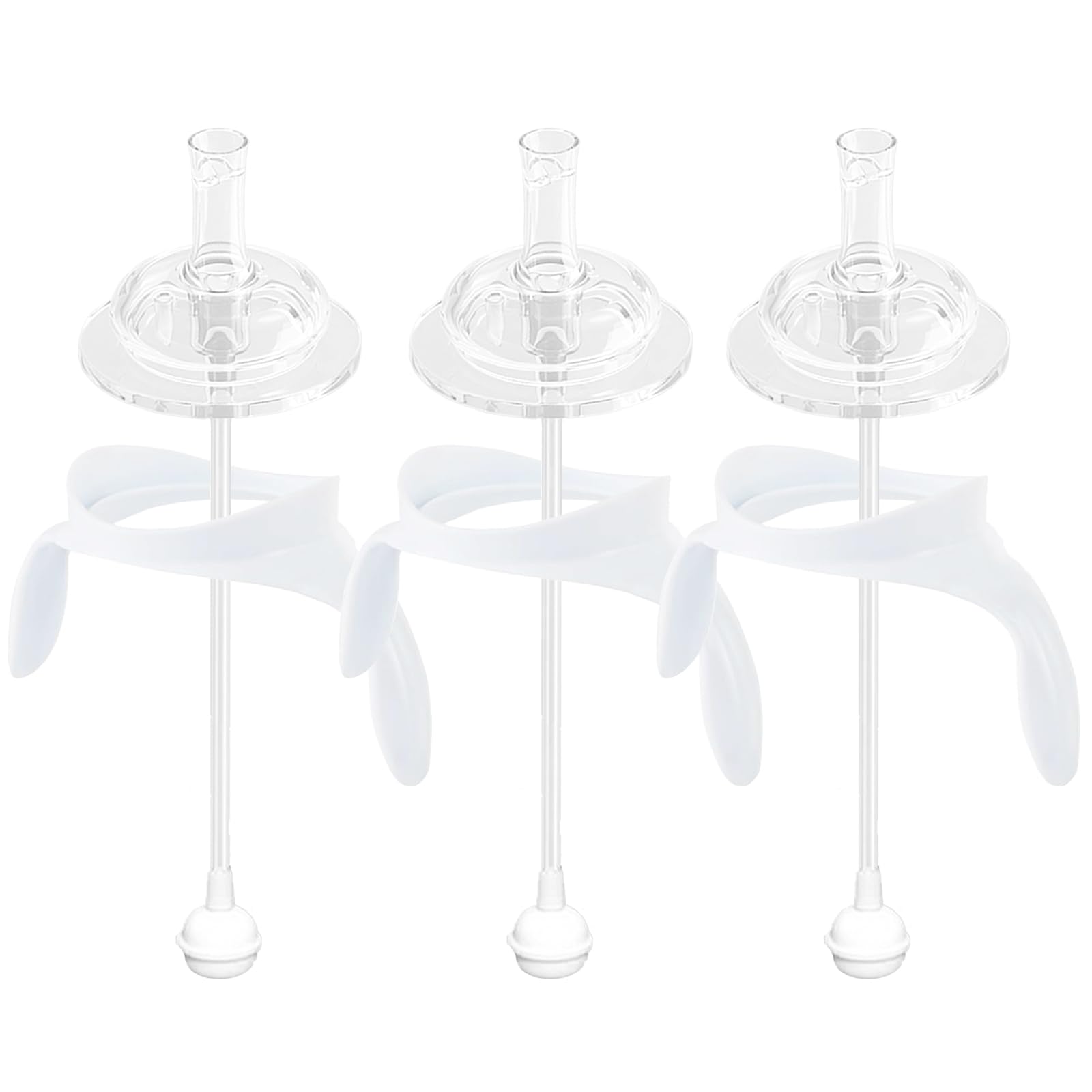 Giftophilia straw sippy kit with soft-top attachment aids smooth bottle-to-cup transition.